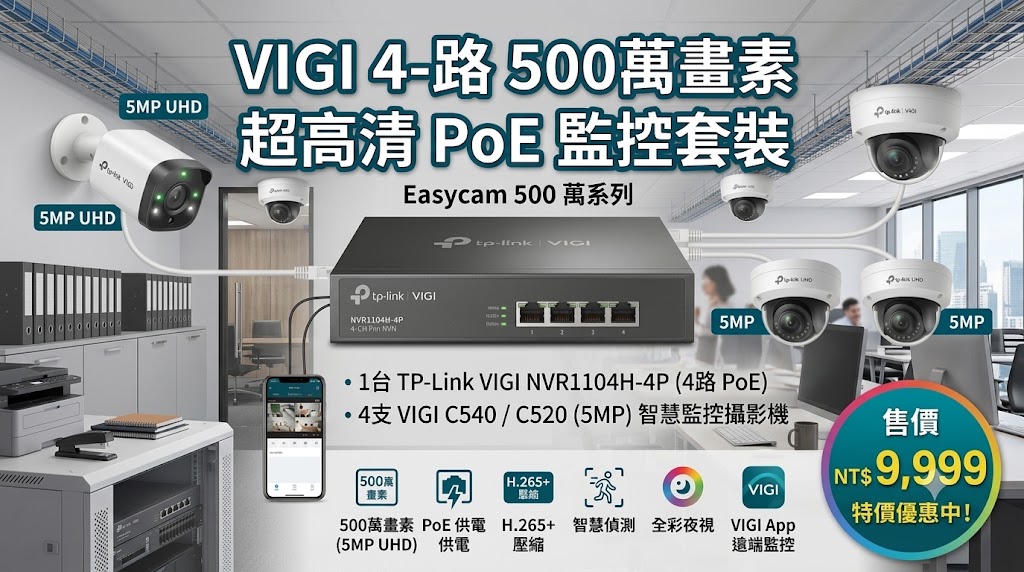 4路500萬系統套裝